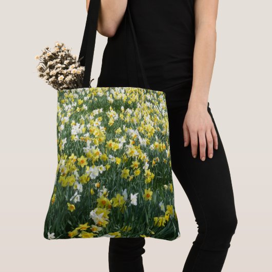 Daffodils Spring Flowers Canvas tas (Dichtbij)