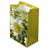 Daffodils Spring Flowers Field Gift Bag Medium Cadeauzakje (Voorkant Gekanteld)