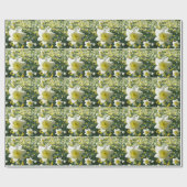 Daffodils Spring Flowers Pattern Wrapping Paper Cadeaupapier (Vlak)