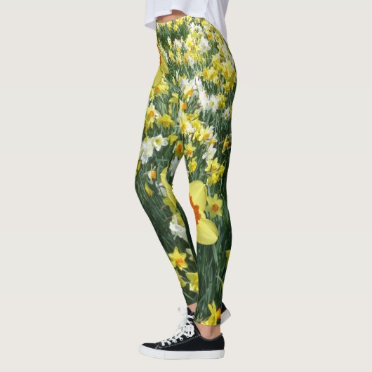 Daffodils Spring Flowers Yellow Oranje Legging (Links)