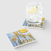 Daffodils Stenen Onderzetter (Zijkant)