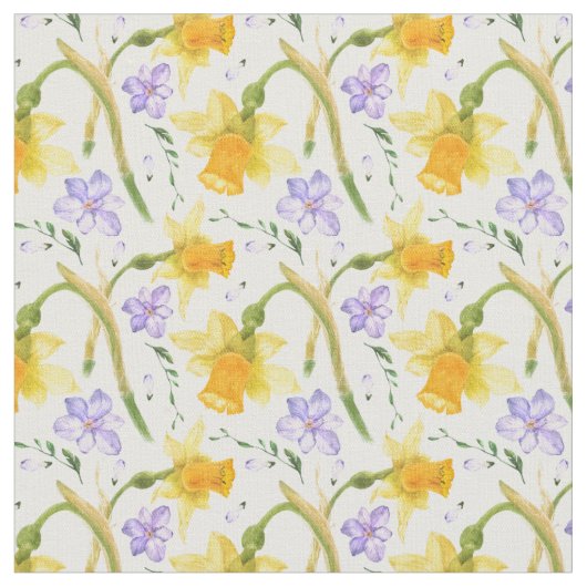 Daffodils Stof (Close Up)
