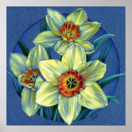 "Daffodils - the joys of spring" fine art poster