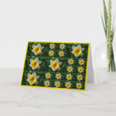 Daffodils Tic Tac Toe Wenskaart voor kankerpapier Kaart (Voorkant)