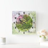 Daffodils van Bench Vierkante Klok (Huis)