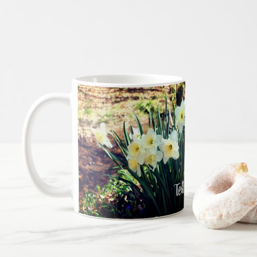 Daffodils van Brook gepersonaliseerd Koffiemok (Met donut)