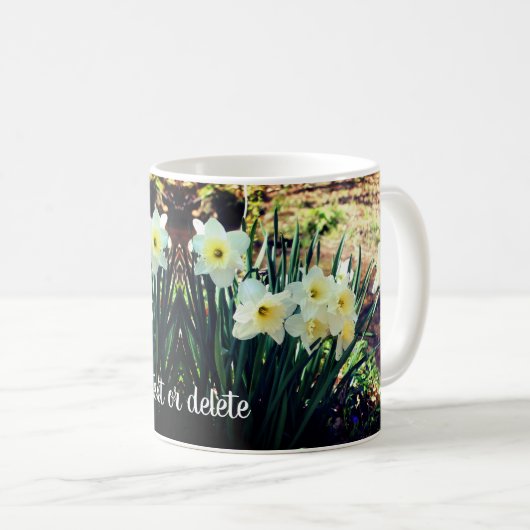 Daffodils van Brook gepersonaliseerd Koffiemok (Voorkant rechts)