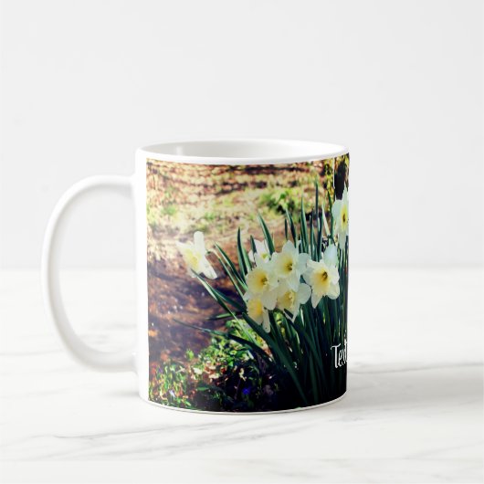 Daffodils van Brook gepersonaliseerd Koffiemok (Links)