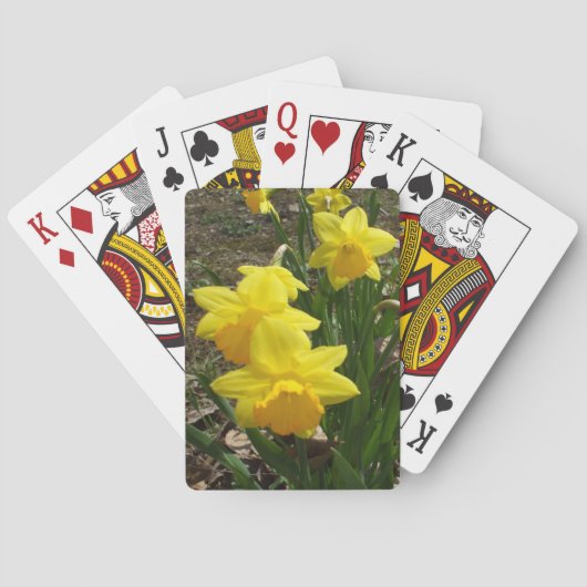 Daffodils voor grootouders pokerkaarten (Achterkant)
