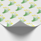 Daffodils Waterverf Gele bloem  lente Cadeaupapier (Hoek)