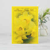 Daffodils Wedding II Kaart (Staand voorkant)