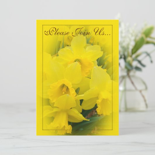Daffodils Wedding II Kaart (Staand voorkant)