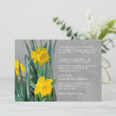Daffodils Wedding Invitations Kaart (Staand voorkant)