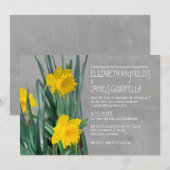 Daffodils Wedding Invitations Kaart (Voorkant / Achterkant)