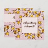 Daffodils Wil je mijn flowergirl kaart zijn? (Voorkant / Achterkant)