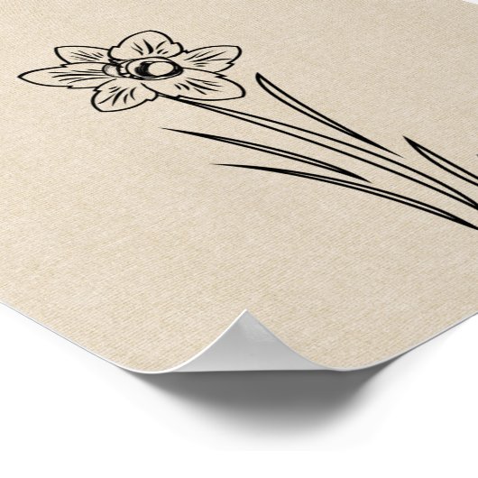 Daffodilventiel Poster (Hoek)