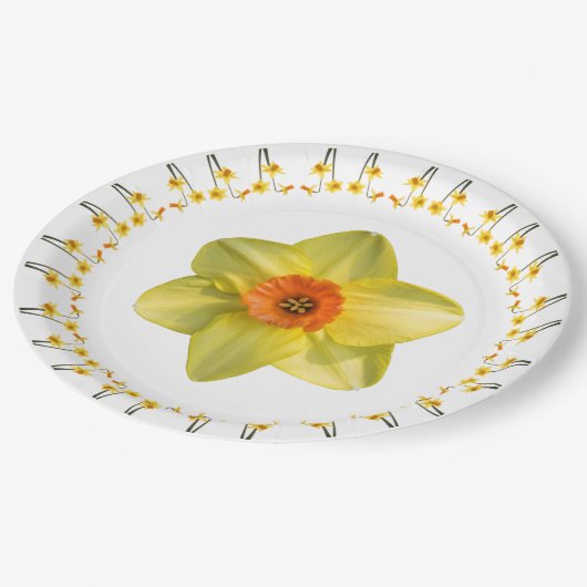 Daffodilwaanzin. Papieren Bordje (Gekanteld)