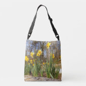 Daffodis bij paaskruis crossbody tas (Achterkant)