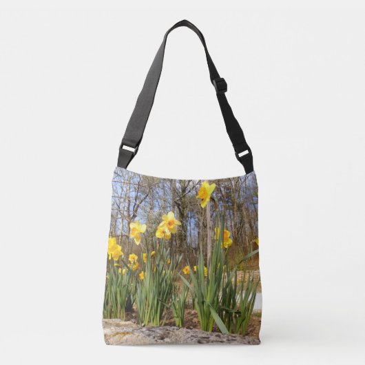 Daffodis bij paaskruis crossbody tas (Voorkant)