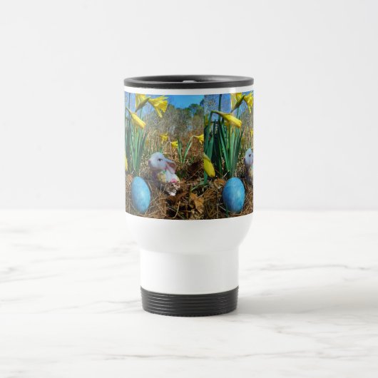 Daffodis en blauw paasei reisbeker (Center)