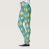 Daffodis op blauwe achtergrond Leggings (Links)