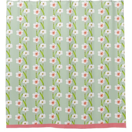 Daffodis op een douchergordijn douchegordijn (Voorkant)