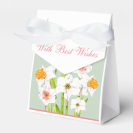 Daffodis op een voordoos bedankdoosjes