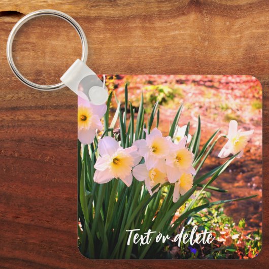 Daffodis van Brook Flower Personalized Sleutelhanger (Voorkant)