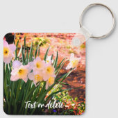 Daffodis van Brook Flower Personalized Sleutelhanger (Achterkant)