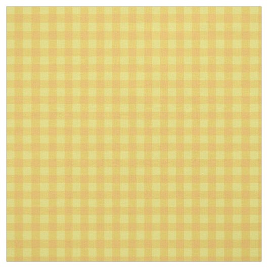 Daffy-down-Dillies Oranje Geel Check Gingham Stof (Swatch)
