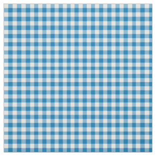 Daffy-downDillies Blue White Check Gingham Pattern Stof