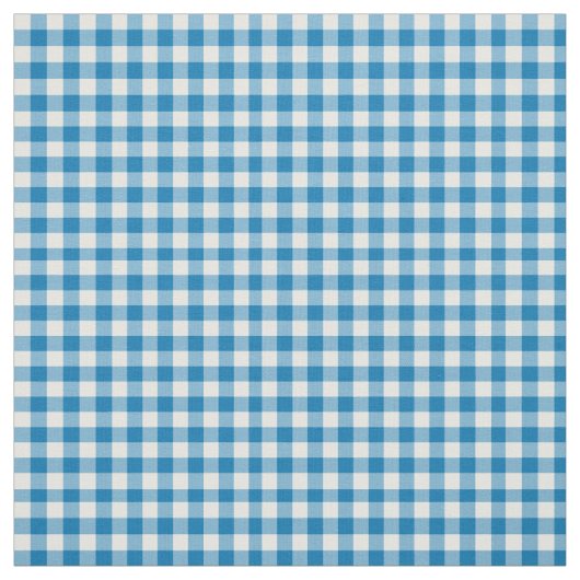 Daffy-downDillies Blue White Check Gingham Pattern Stof (Swatch)