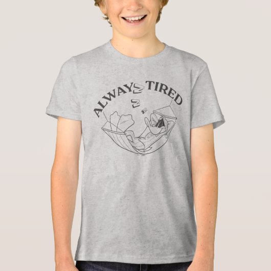 DAFFY DUCK™ Altijd Moe Tri-Blend Shirt (Voorkant)