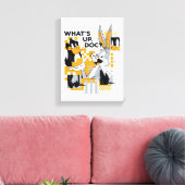 DAFFY DUCK™ & BUGS BUNNY™ Glitch Canvas Afdruk (Insitu (Woonkamer))