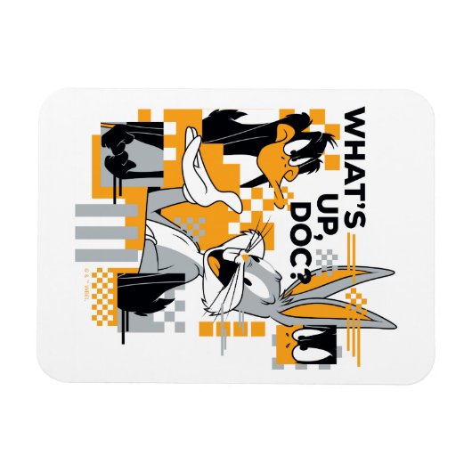 DAFFY DUCK™ & BUGS BUNNY™ Glitch Magneet (Horizontaal)