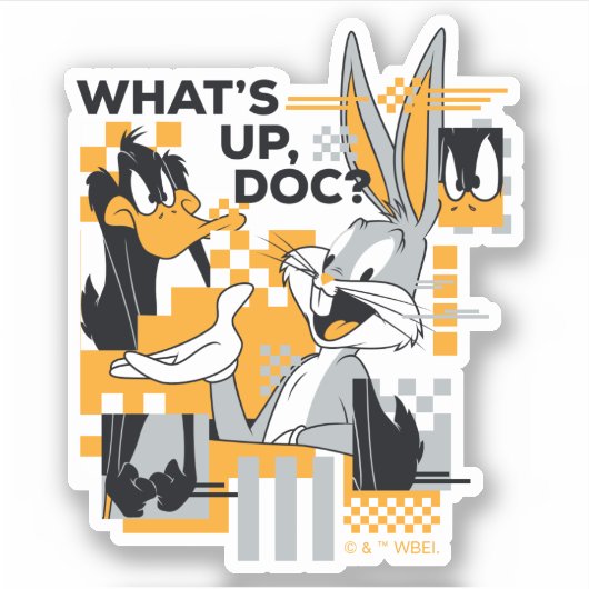 DAFFY DUCK™ & BUGS BUNNY™ Glitch Sticker (Voorkant)