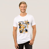 DAFFY DUCK™ & BUGS BUNNY™ Glitch Tri-Blend Shirt (Voorkant volledig)