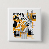 DAFFY DUCK™ & BUGS BUNNY™ Glitch Vierkante Button 5,1 Cm (Voorkant)