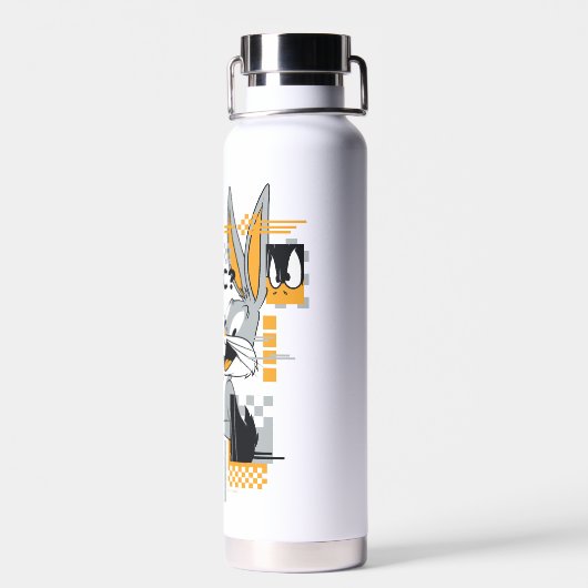 DAFFY DUCK™ & BUGS BUNNY™ Glitch Waterfles (Achterkant)
