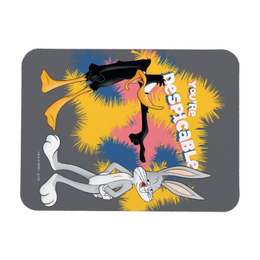 DAFFY DUCK™ & BUGS BUNNY™ "Je bent verachtelijk" Magneet (Horizontaal)