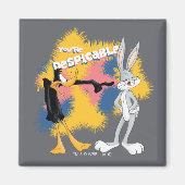 DAFFY DUCK™ & BUGS BUNNY™ "Je bent verachtelijk" Magneet (Voorkant)