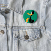 DAFFY DUCK™ Crazy Worden Ronde Button 5,7 Cm (In situ)