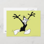 DAFFY DUCK™ Excited Briefkaart (Voorkant / Achterkant)