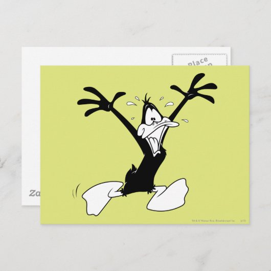 DAFFY DUCK™ Excited Briefkaart (Voorkant / Achterkant)
