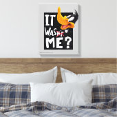 DAFFY DUCK™- Ik was het niet. Canvas Afdruk (Insitu (Slaapkamer))