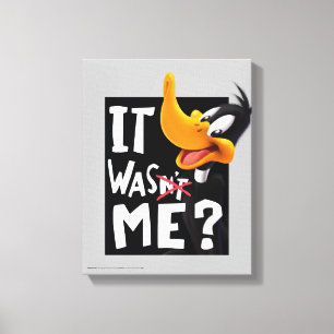 DAFFY DUCK™- Ik was het niet. Canvas Afdruk