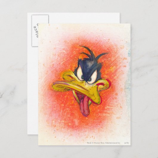 DAFFY DUCK™ in Oranje Briefkaart (Voorkant / Achterkant)