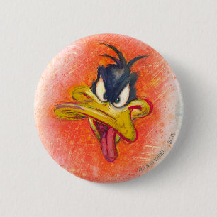 DAFFY DUCK™ in Oranje Ronde Button 5,7 Cm