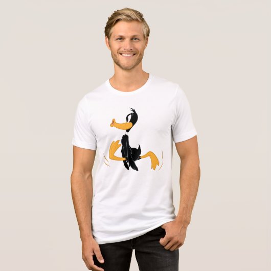 DAFFY DUCK™ is gek Tri-Blend Shirt (Voorkant volledig)
