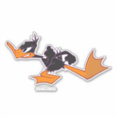 DAFFY DUCK™ Klaar om te vechten Sticker (Voorkant)